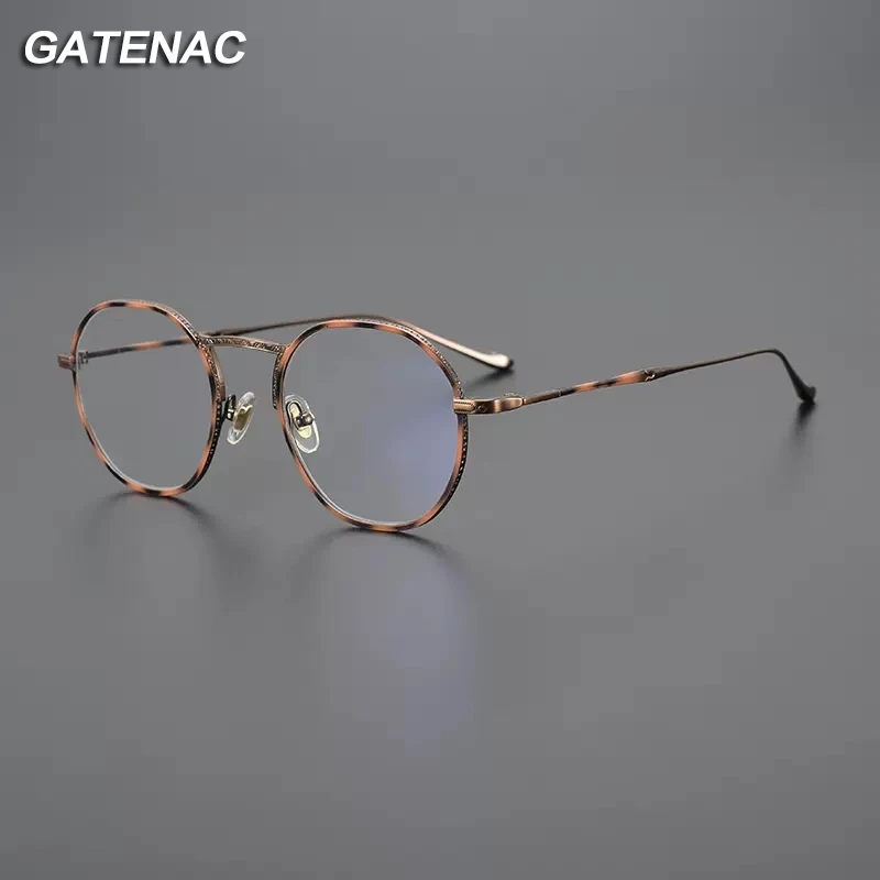 

2023 New Pure Titanium Eyeglasses Frame Men Retro Prescription Myopia Glasses Frame Women Vintage Luxury Brand Optical Eyewear