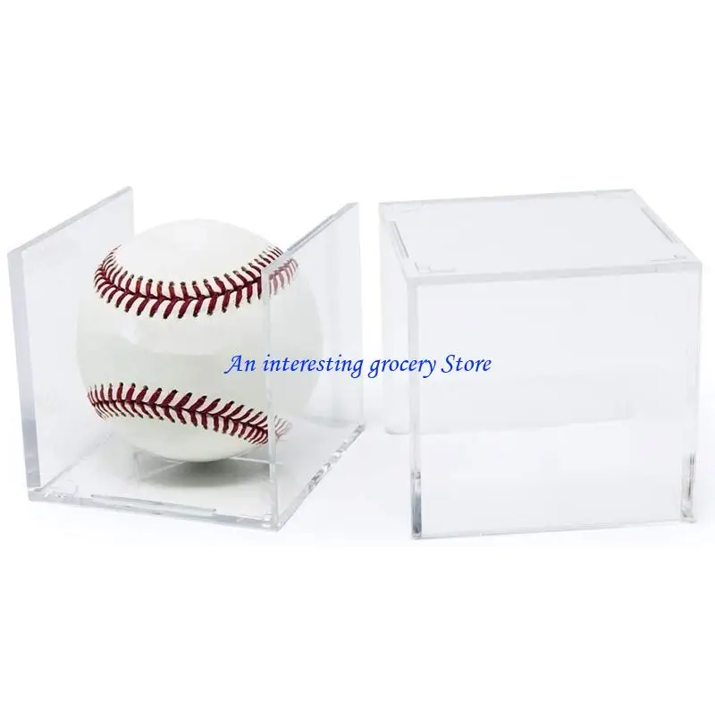 652D Display trasparente per custodia Cubo da baseball Memorabilia Vetrina Autografo Palla Proteggi