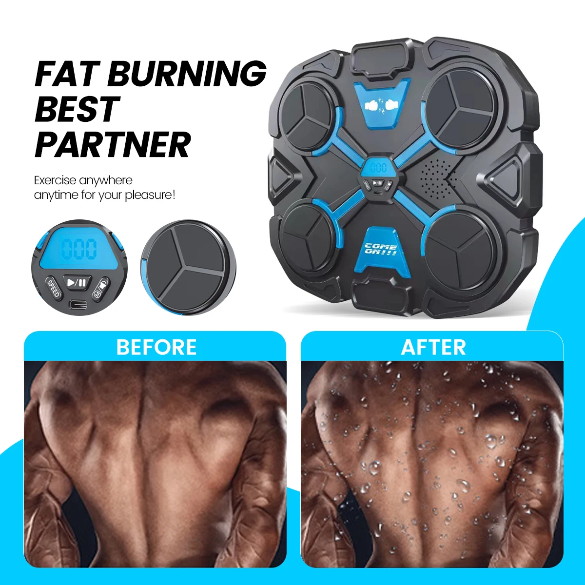 New Music Boxing Machine Smart Bluetooth Wall Mounted Music Boxing Trainer Gym Home Electronic Boxing Target Punching Equipment 4