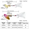 3pcs Fishing Inline Spinner Trout Spinner 3.5g 7.5g Spinnerbait Fishing Lure Metal Spinner Spoon Crappie Salmon Bluegill Wobbler 3