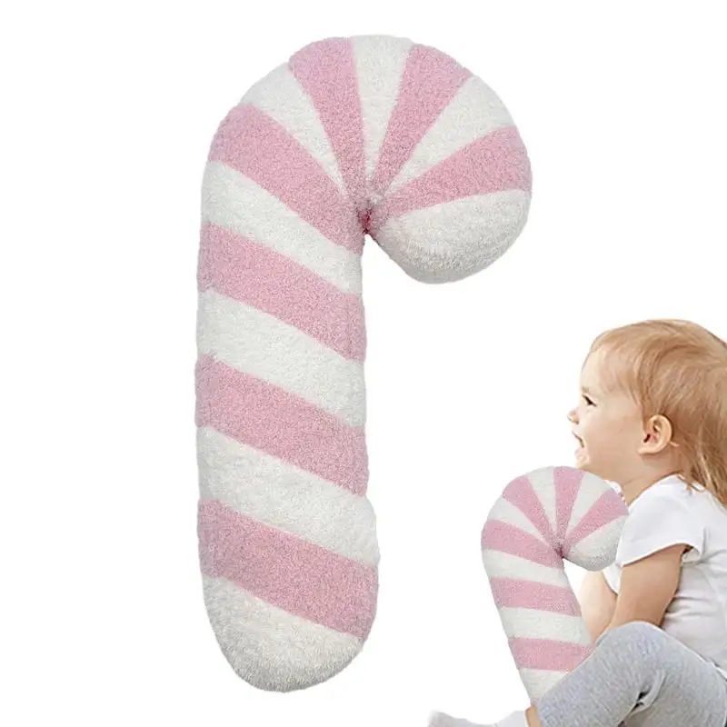 Candy Cane Plush Pillows Candy Cane Cute Pillows Christmas Plushies Party Supplies Throw Pillow Plush Toys Christmas Decor small mochi high value hand account sticker material full set of children s cute girl heart portable cane ins wind notebook