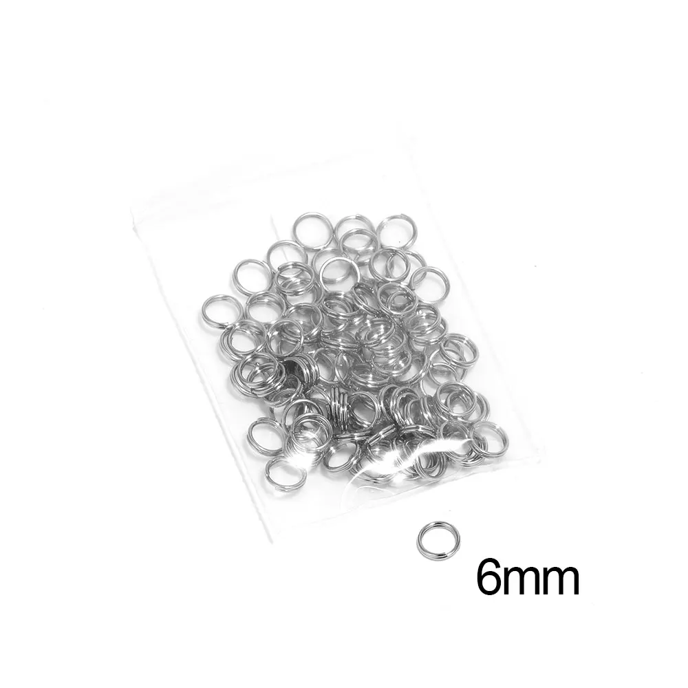 100 Stück Edelstahl 6/8/10/12/15 mm offene Biegeringe Doppelschleifen Spaltringe Kettenverbinder für DIY Schmuckherstellung – Detail 4
