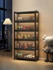Figure Cabinet With Lock Acrylic Dust Proof Display Rack Model Bubble Mart Storage Blind Box Organizer 1