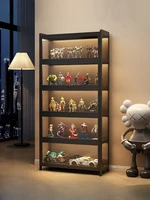 Figure Cabinet With Lock Acrylic Dust Proof Display Rack Model Bubble Mart Storage Blind Box Organizer 1