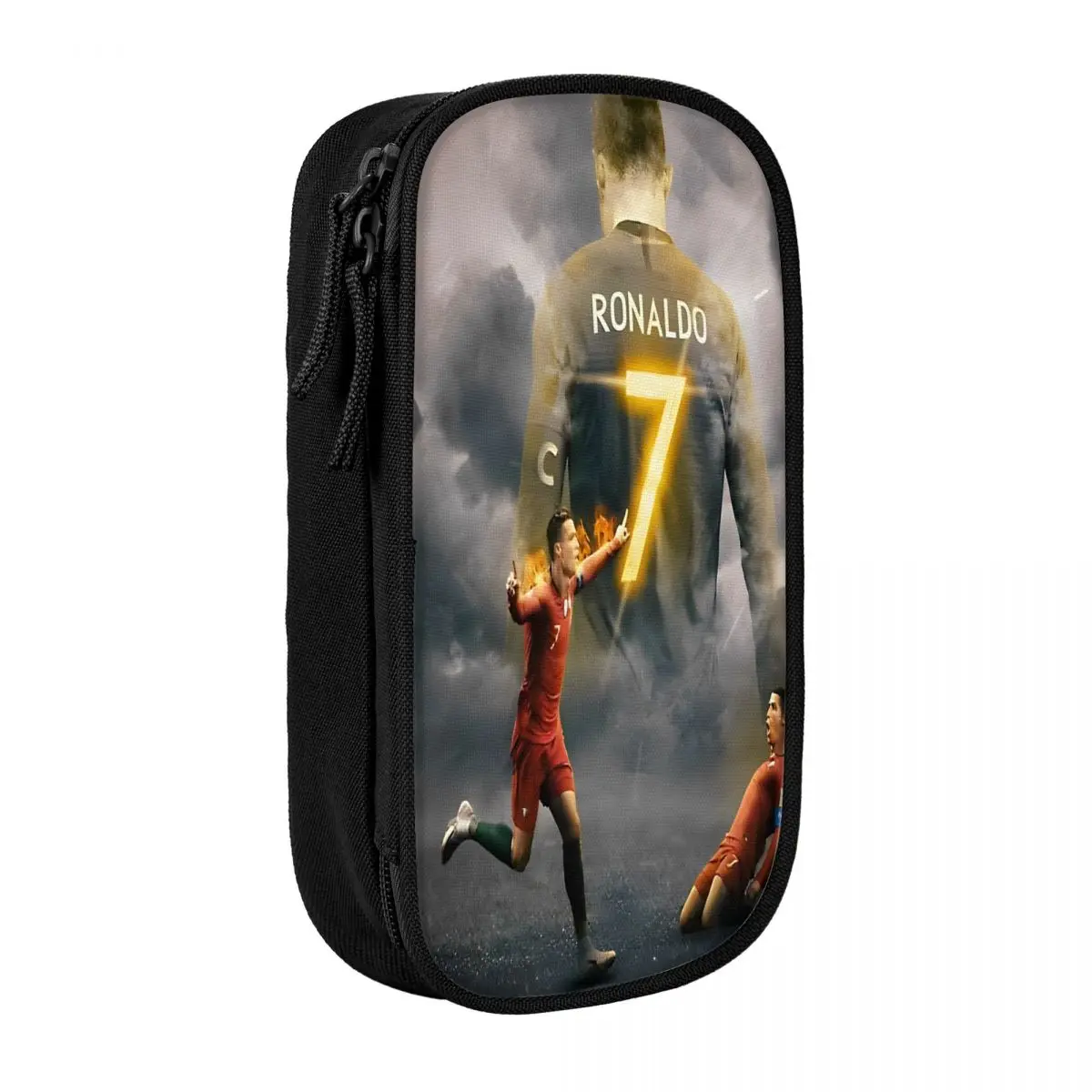 CR7 Football Soccer Pencil Case - Big Capacity School and Cosmetic Organizer