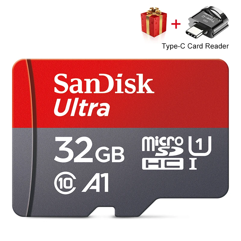 

Original Memory Card Micro SD Card 32GB 16GB Class 10 MicroSDHC 64GB 128GB 256GB SDXC UHS-I TF Card with Tpye-C Reader