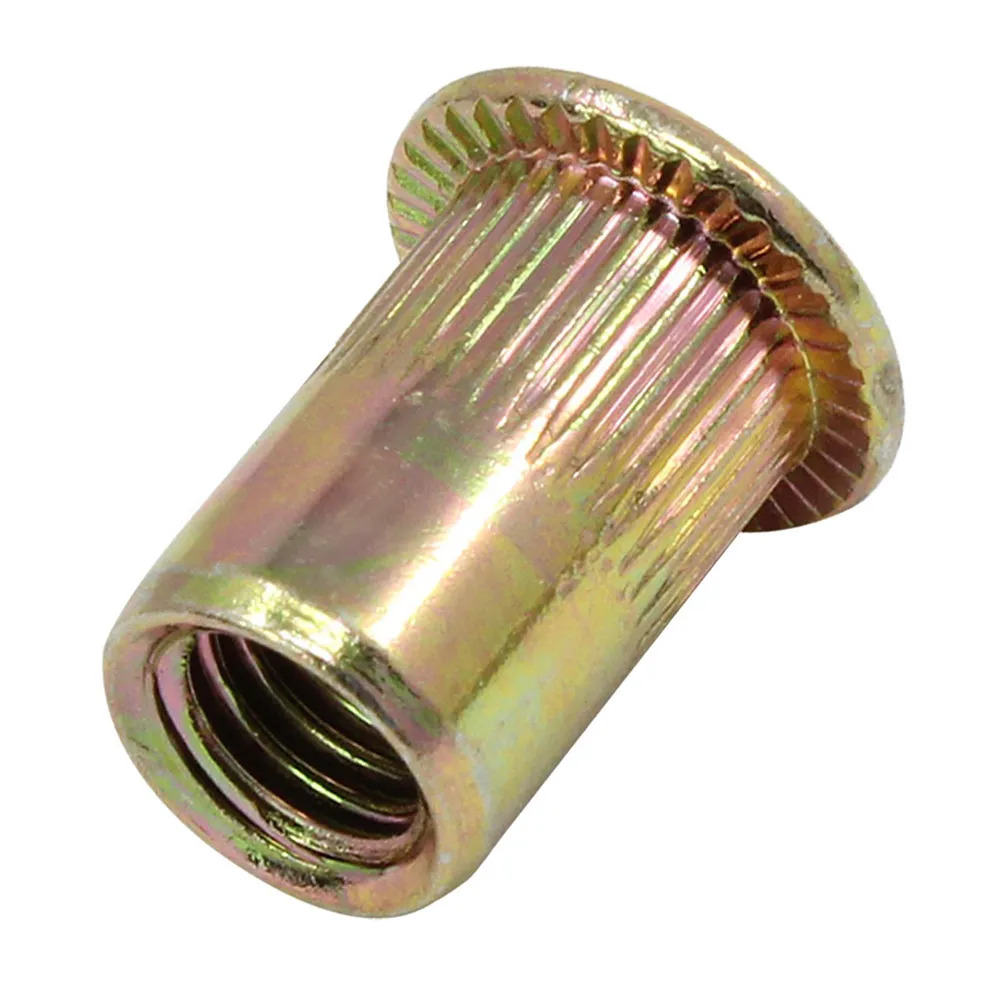 Description Picture 5 of itemKnurled Body Rivet Nuts M6 Metric Size Rivnuts Zinc Plated Assorted Blind Carbon Steel Nut Rivet Nuts 50X Flange