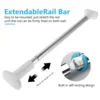 80Cm Adjustable Telescopic Hanger Rod Stainless Steel Clothesline Bar Drying Support Wardrobe Closet Bathroom Shower Curtain