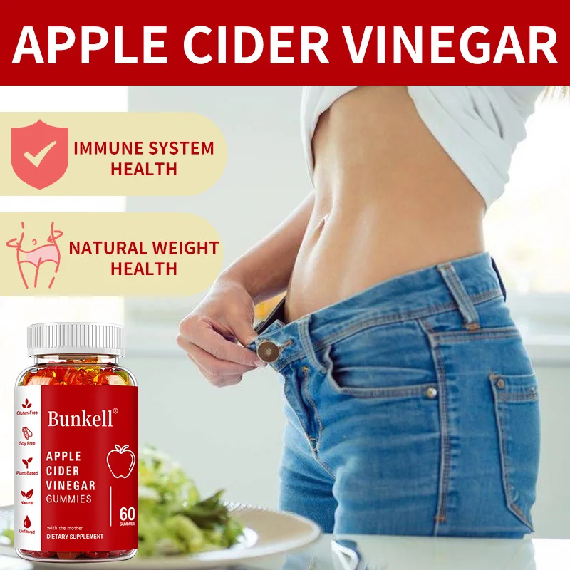 Apple Cider Vinegar Gummies-Weight Management, Digestive Health, Immunity-Vitamin B12, Gluten Free, Vegetarian, Non-GMO