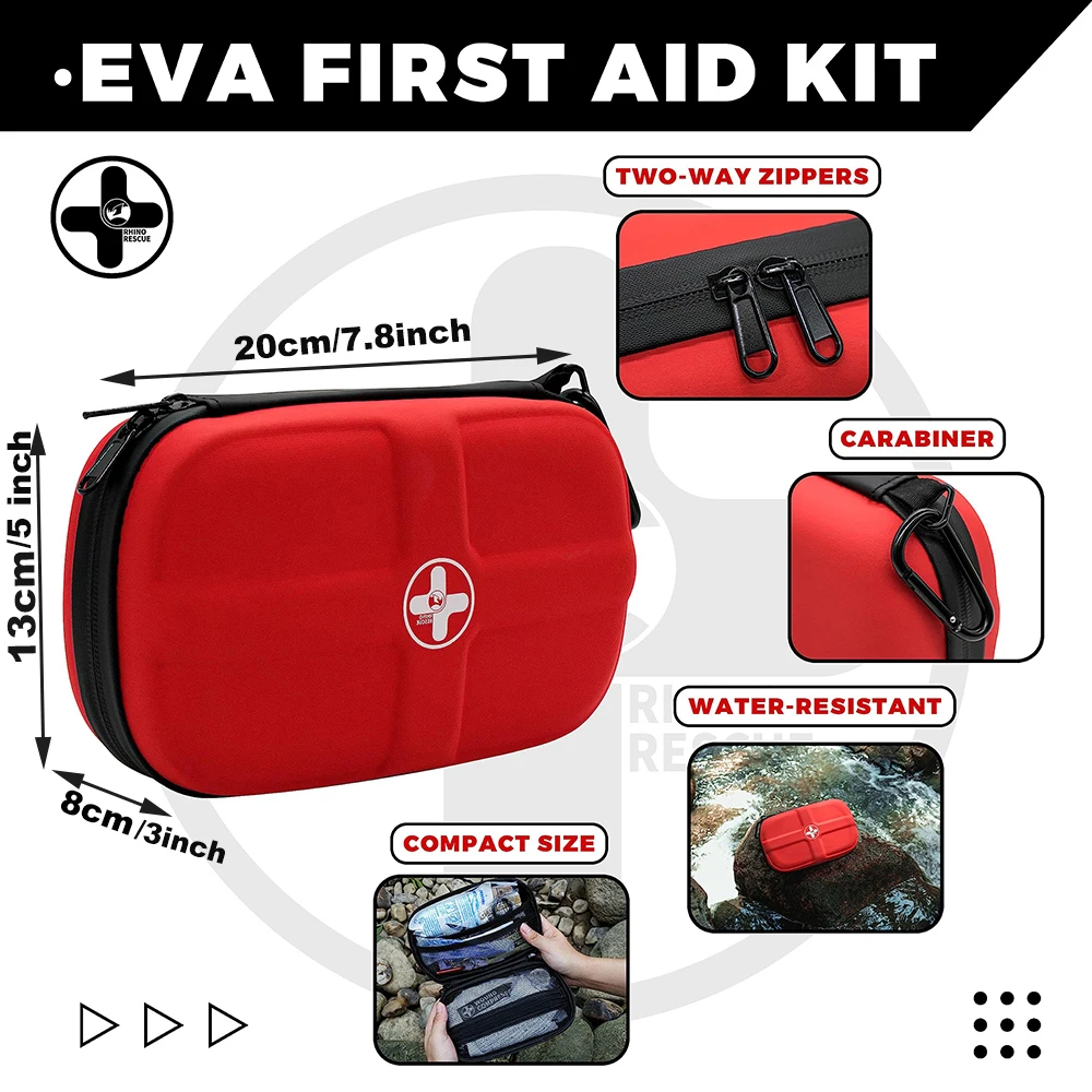 RHINO RESCUE Kit di Controllo del Aanguinamento Individuale, Kit Traumi IFAK, Kit di Ricarica Militare di Primo Soccorso