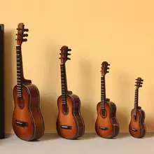 

Mini Guitar Miniature Model Electric Guitar Electric Bass Model Miniature Wooden Mini Musical Instrument Model Collection