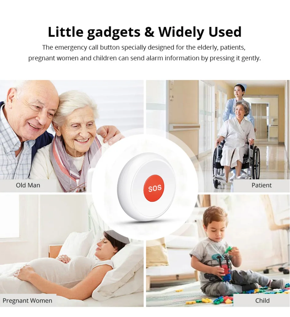Tuya ZigBee SOS Emergency Butto Elderly Children Alarm Emergency Help Switch Hom