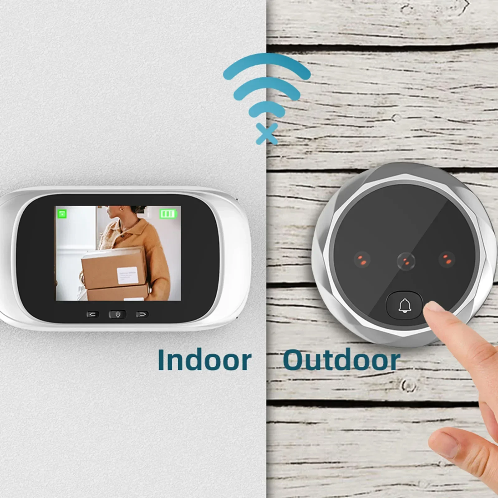 2.8 inch Door Ring Monitor LCD Digital Peephole Doorbell 90 Degree Door Eye Viewer Camera Night Vision Photo