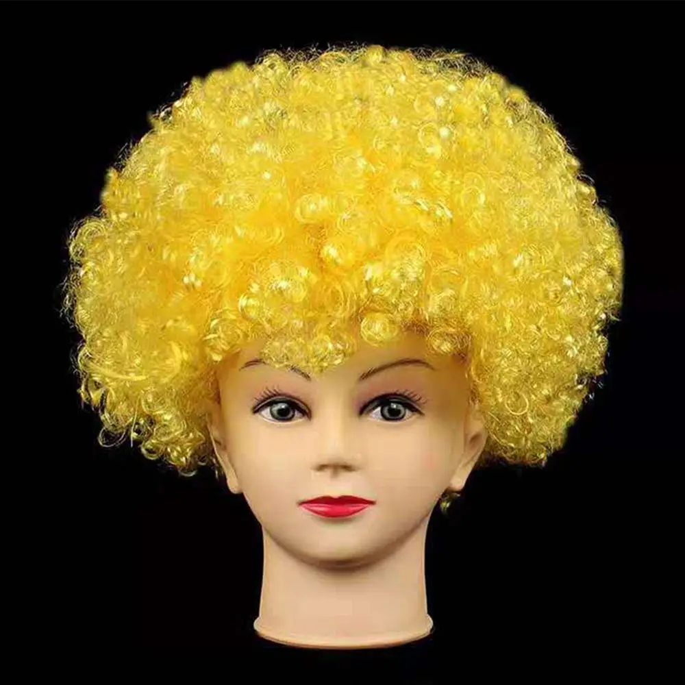 Fashion Black Afro Curly Wig Various Coloured Curly Hair Clown Cosplay Children/Adults Dressing Colorful Wigs Carnival Party