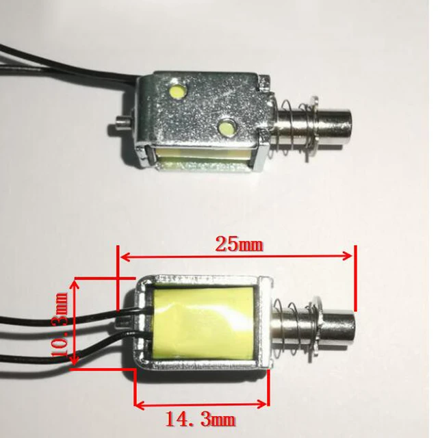 マイクロ電磁弁,5V,6V DC,3mm,小型電気スイッチドアロック AliExpress