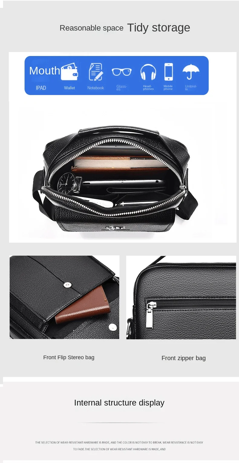 New Men's Bag Retro Shoulder Bag for Husband Fashion Handbag Leisure Crossbody Bags Luxury Designer Bag Father's Day Gift