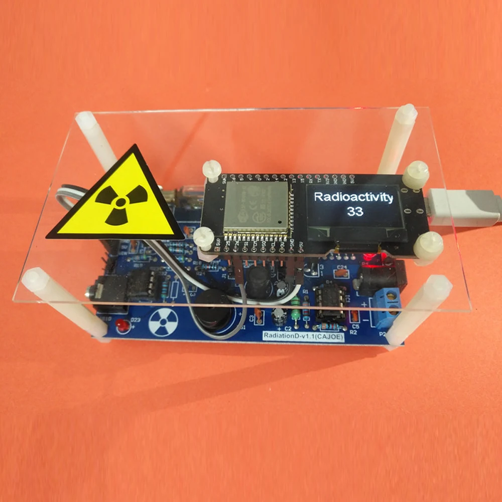 Description Picture 4 of itemDIY Assembled Geiger Counters Kit Geiger Counter Module Miller Tube GM Tube Nuclear Radiation Detector With Sound Light Alarm
