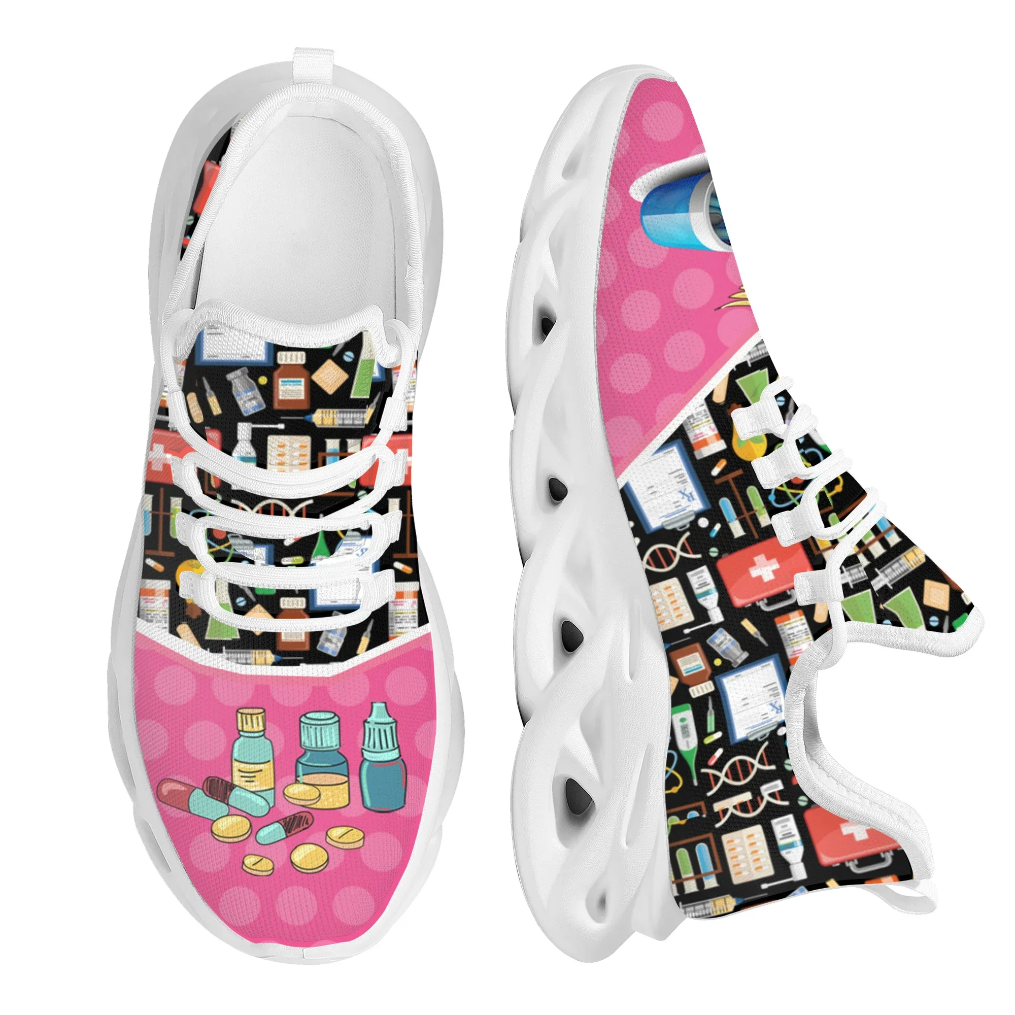 Medical Hospital Surgical Supplies Design Sneakers Breathable Lightweight Lace Up Vulcanized Shoes Street Flat Shoes