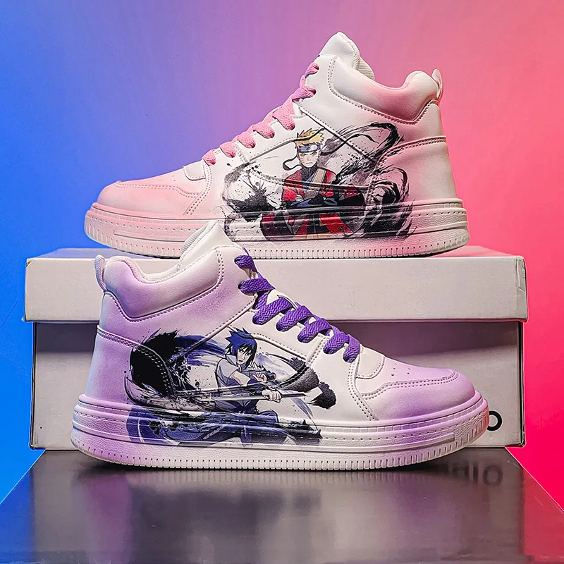 Kawaii Naruto Cartoon Uzumaki Naruto Sneakers Air Force One Sneakers Dipinte Anime Scarpe Casual Carine