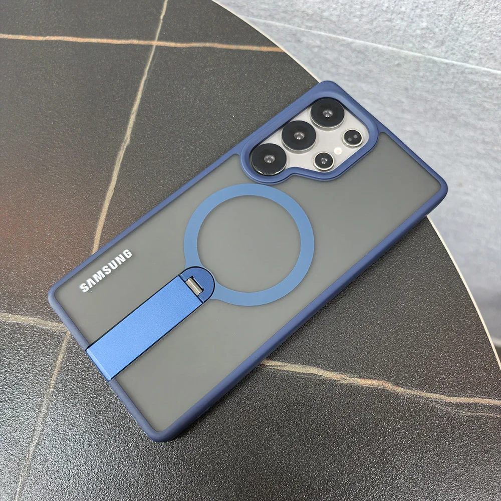 حافظة شحن مغناطيسية بحامل معدني لهاتف سامسونج جالا...