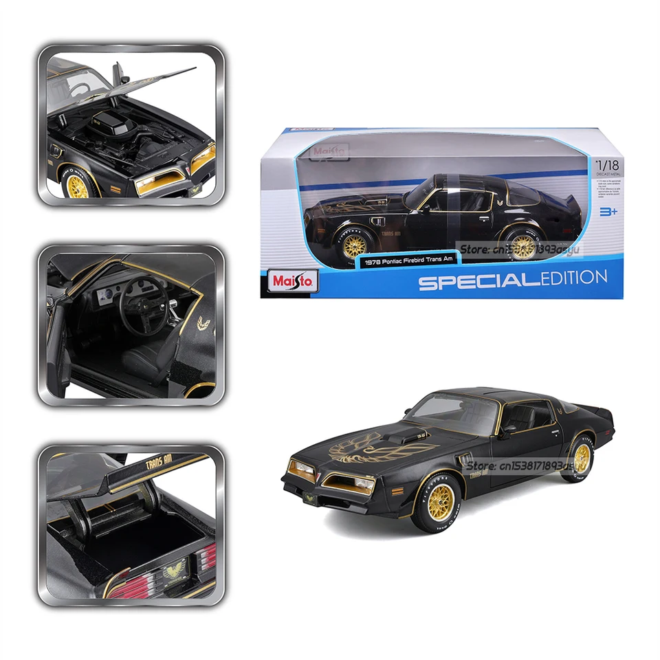ミニカー Maisto Pontiac Firebird Trans Am 1978 1978 PONTIAC FIREBIRD TRANS AM BLUE 1/18 DIECAST MODEL CAR BY