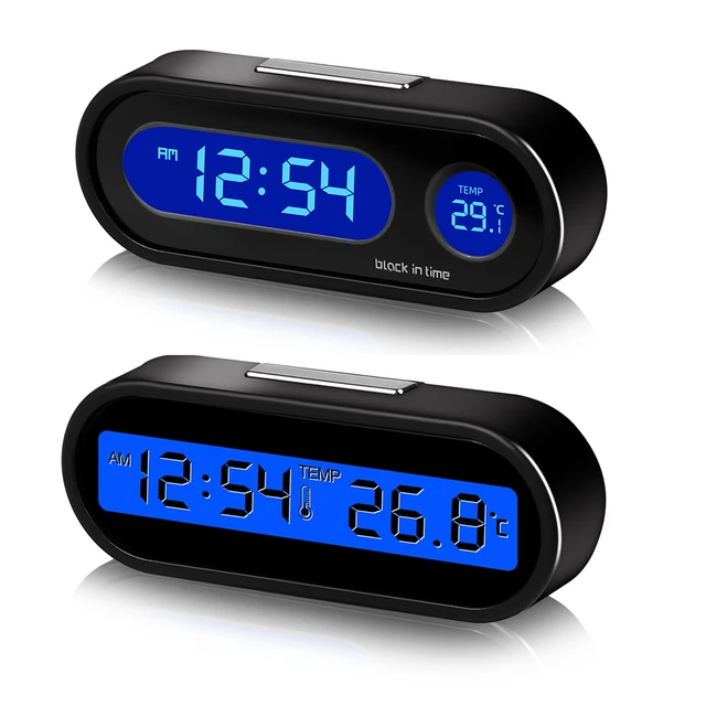 Car Clock Time Watch Mini Electronic Auto Clocks Luminous Interior