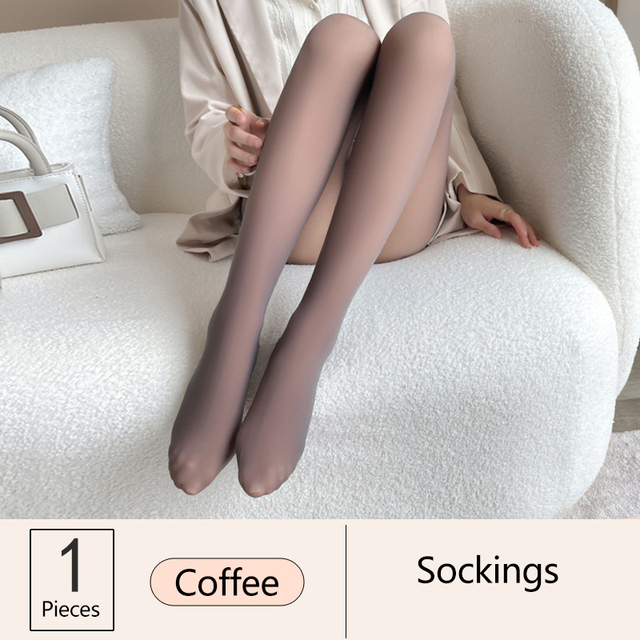 Pcs Sexy Slim Leggings Winter Warm Women Fake Translucent High Waist Leggings Super Elastic Plus Velvet Leggins