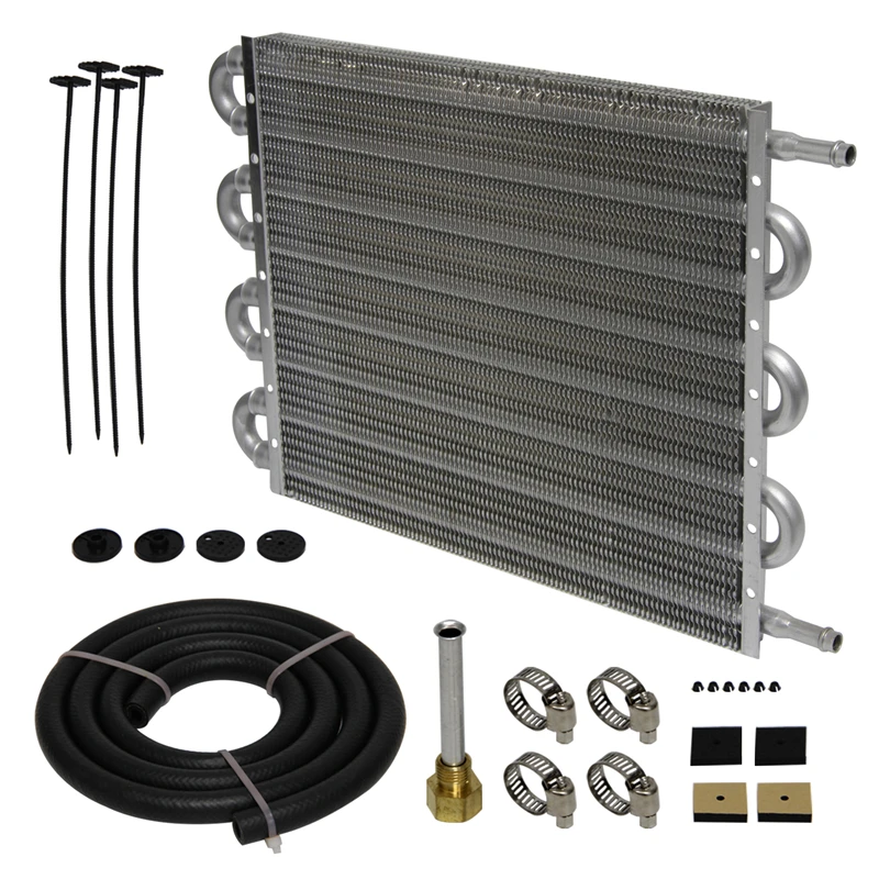 8 Fila A Distanza Di Trasmissione Radiatore Olio/Auto-Manuale Radiatore Convertitore Universale In Alluminio Argento/Nero