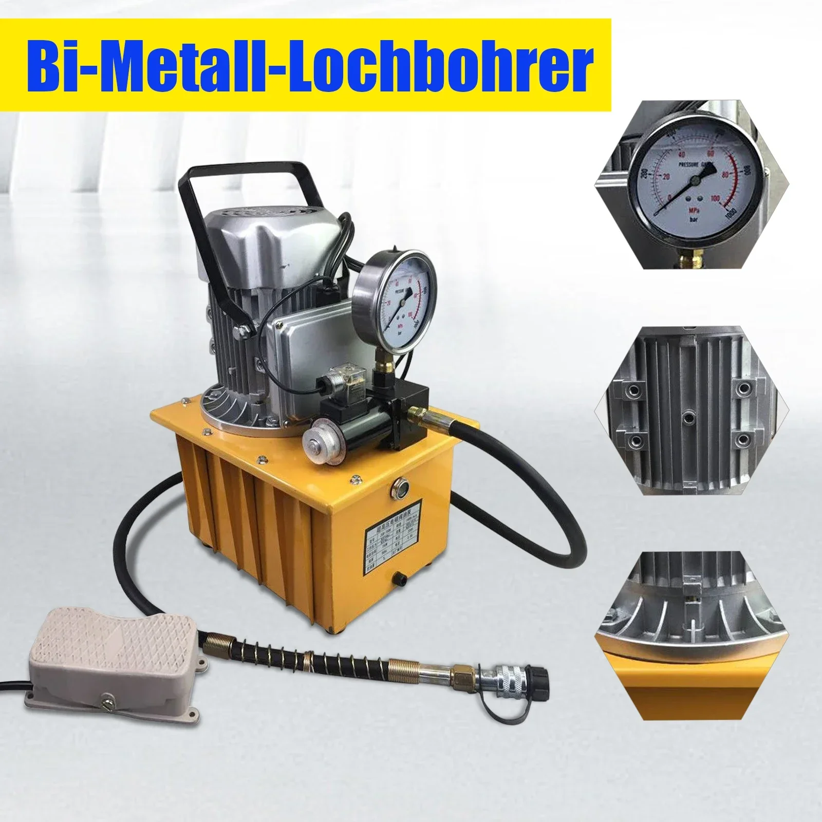 0,75 kW 220 V 700 Bar elektrische Hydraulikpumpe, kompakte Hochdruckpumpen-Hydraulikeinheit, für vielseitige Anwendungen – Detail 1