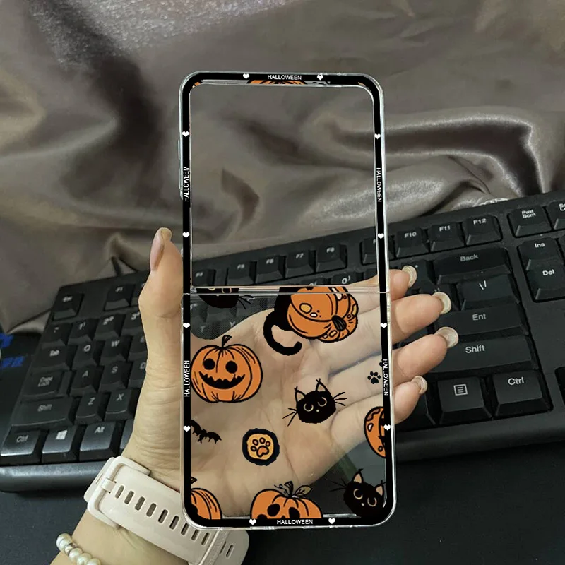 Funny Halloween Ghost Pumpkin Monster Clear Phone Case