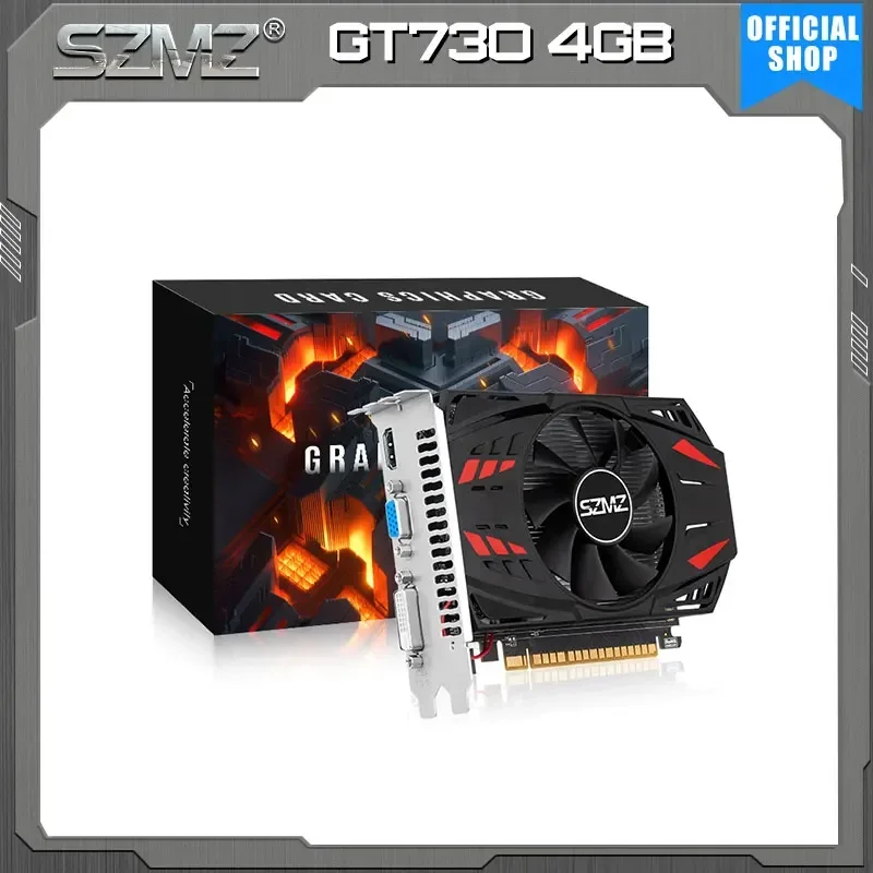 Carte Graphique GT730 4Go GDDR3 - Sorties HDMI, VGA, DVI Pour Bureau Et Multimédia