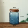 Vintage Glass Kitchen Storage Jar Kitchen and Pantry Glass Storage with Airtight Wood Lid for Cookies Candy Coffee Tea 5
