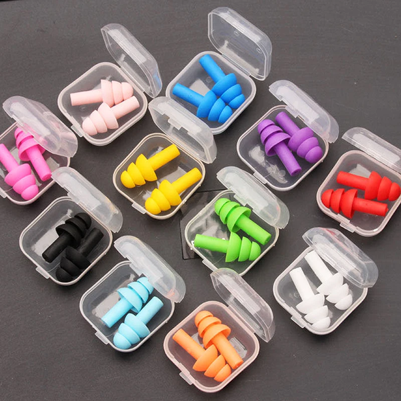 Soft Silicone Ear Plug Waterproof Insulation Comfort Earplugs Ear Protection Sound Insulation Anti-Noise for Sleep Earplugs 2pcs soft anti noise ear plug waterproof swimming silicone swim earplugs for adult children swimmers diving