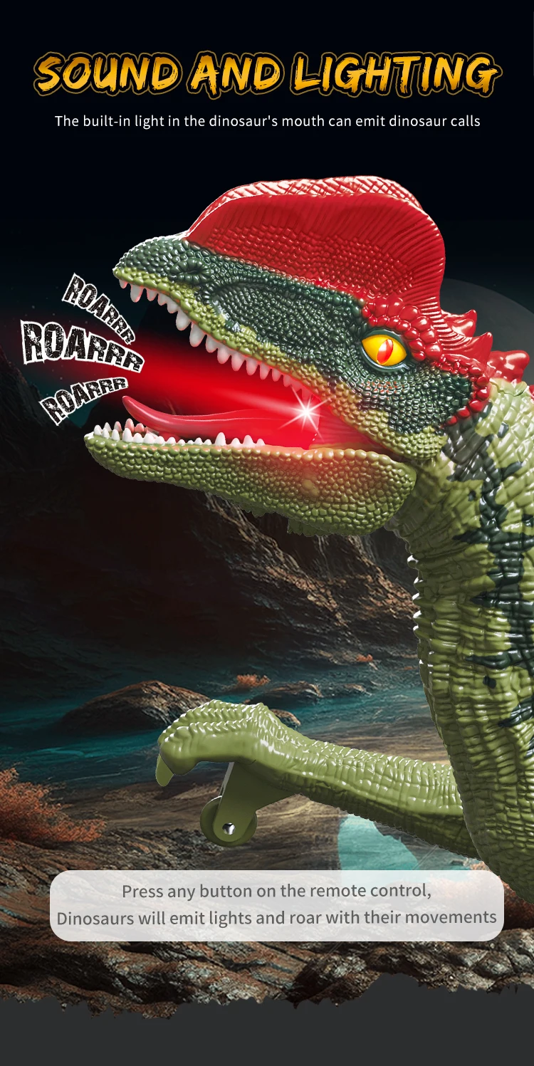 Laser Tracking RC Dinosaur Toy for Kids
