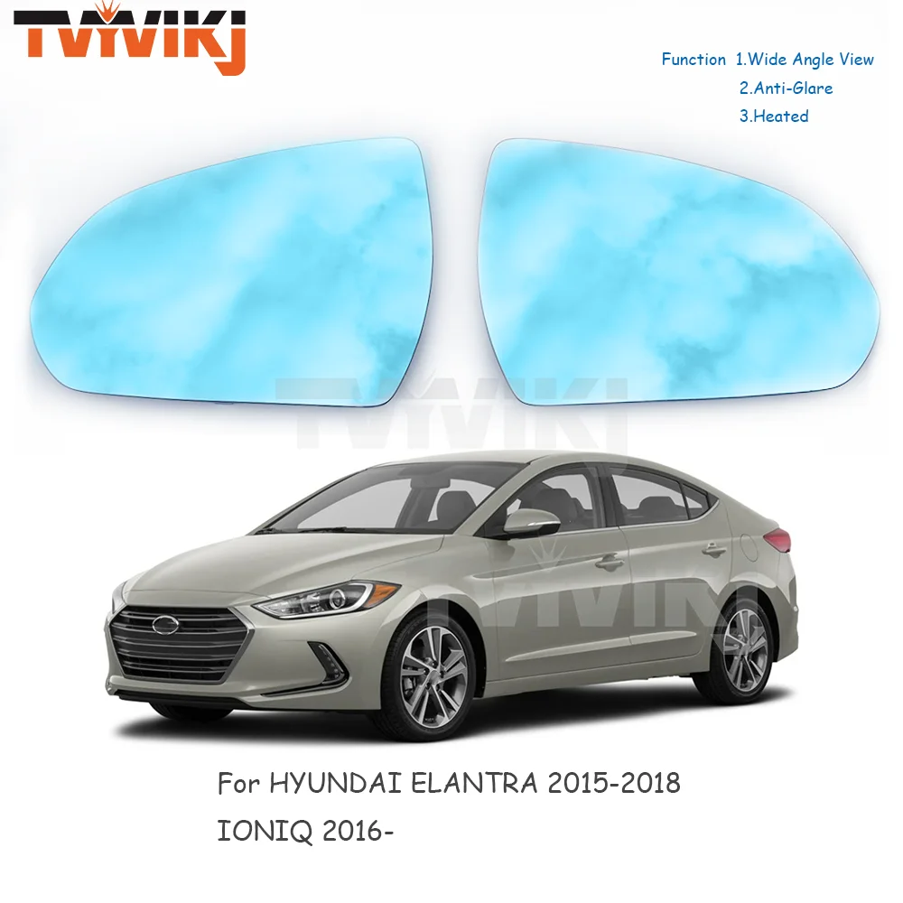 

Боковое зеркало заднего вида с синим стеклом для HYUNDAI ELANTRA 2015-2018, IONIQ 2016, 1 пара, 2 шт., широкоугольные антибликовые автомобильные зеркала