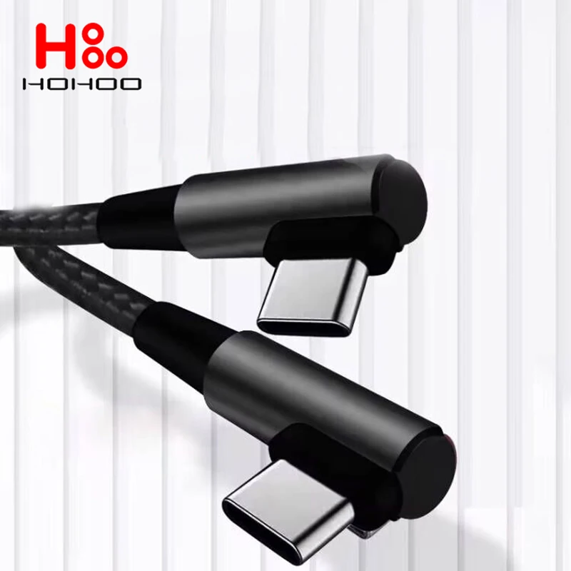 Кабель PD Quick Charge 4.0 USB - C 100 Вт L - изгиб C для Samsung Galaxy S20 23 5G Macbook Pro Apple iPad Air mini 11 12.9 10.2 Huawei Mate 40 30 xiaomi Redmi K60 50 40 Быстрый кабель