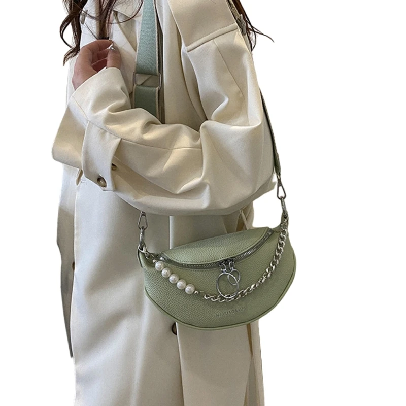Women Chain Bag PU Leather Shoulder Bag Small Crossbody Bag for Daily E74B