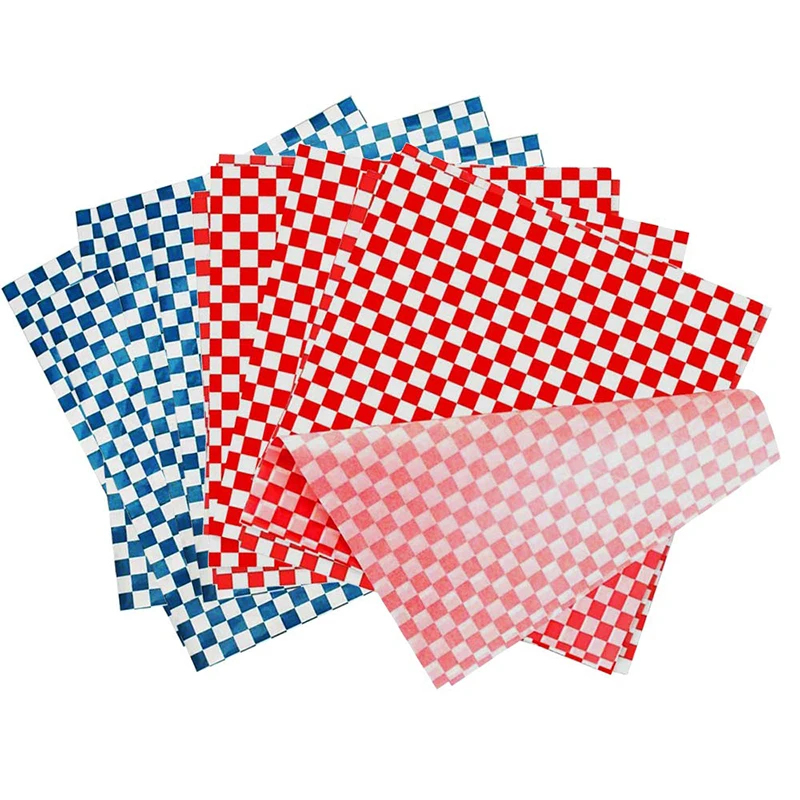 

100Pcs Greaseproof Paper Food Wrapping Wax Paper Home Resturant Pastry Basket Liners Food Bbq Picnic Sandwich Bakeware