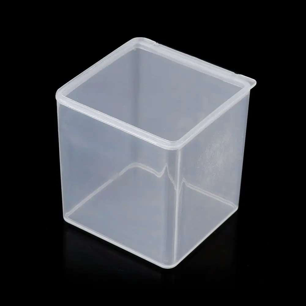 1Pcs Small Clear Plastic Beads Storage Box Small Items Crafts Hardware Storage Container Case