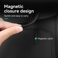 Mark Ryden Classic Business Work Black Leather Backpack 15.6 Inch Laptop Waterproof Bag School Bags Business bacbackpack for men - Image 4