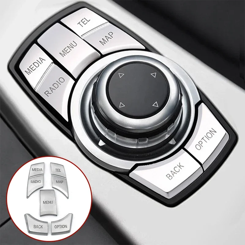 Для BMW 3 4 5 6 X5 X6 Gt2 серия хромированная мультимедийная Кнопка Idrive Controler рамка декоративная наклейка чехол для телефона наклейка