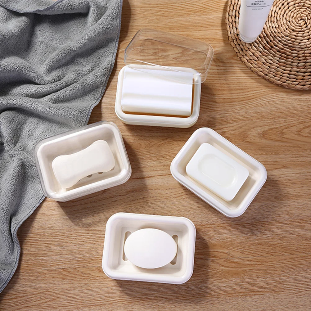 

Layers Plastic Soap Dish Portable Soap Box Storage Holder Soap Drain Rack Container Bathroom Organizer