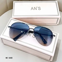 1pc aviateur mode grand visage conduite équitation élégant à la mode personnalité lunettes de soleil pour hommes 4
