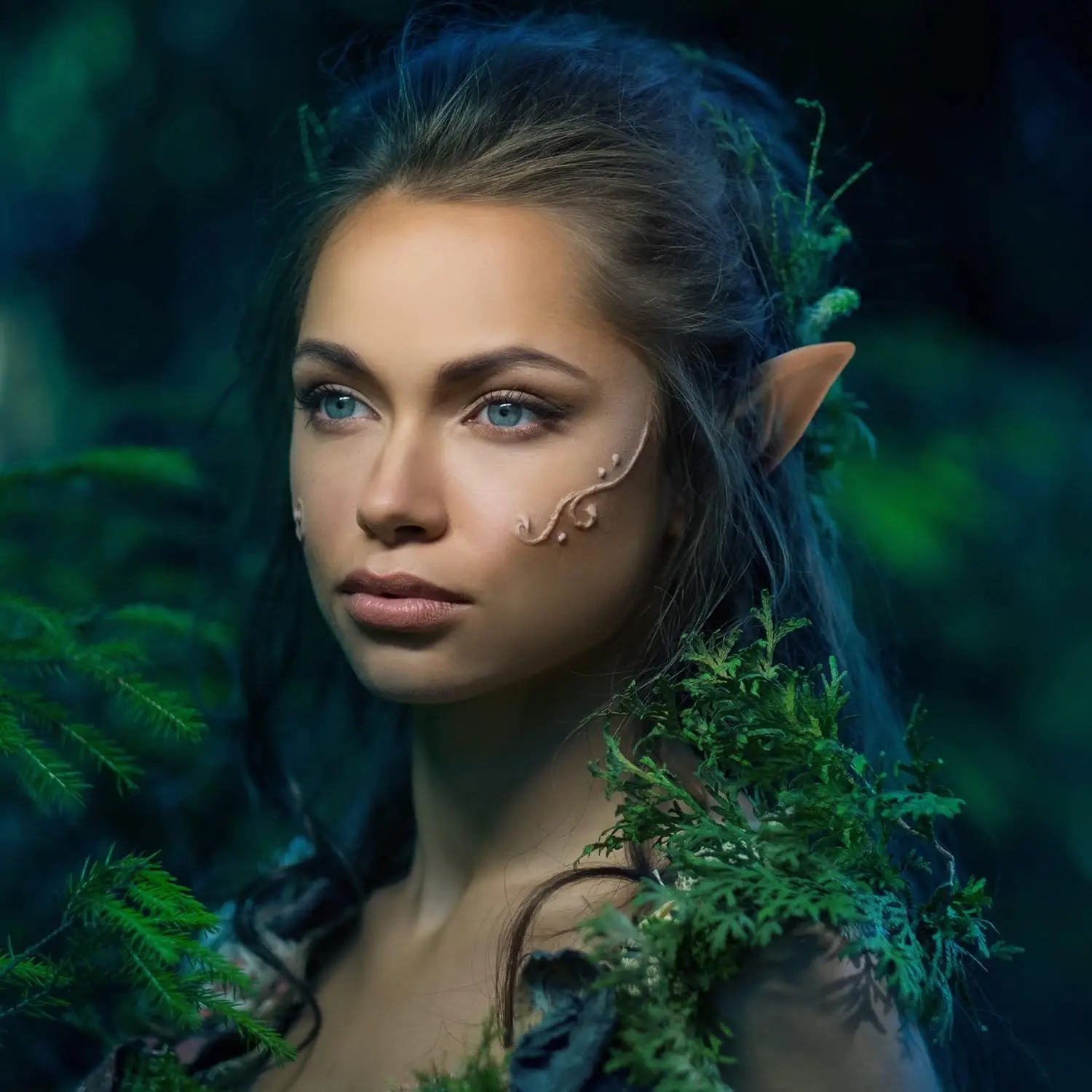 Long Short Brown Elf Ears Role Play Fairy Ears Pointy Ears Vampire Costume Accessories for Halloween Renaissance Fantasy Realit