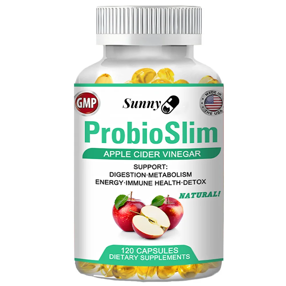 Organic Apple Cider Vinegar Capsules Healthy Weight Management, Digestion, Detoxification and Immunity Relieve Gas and Bloating