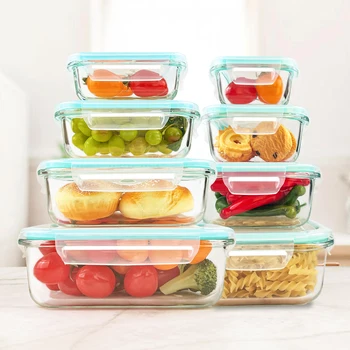 8pcs Glass Food Storage Set 6