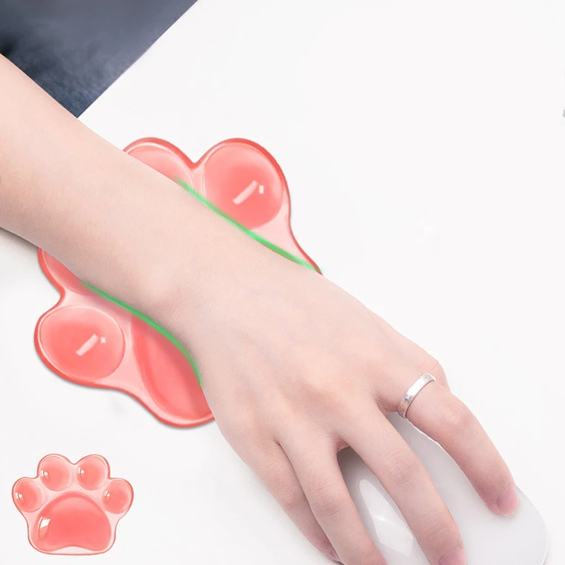Cute Comfort Gel Computer Mouse Hand Wrist Rests Suporte Almofada Cartoon Silicone Cat Paw Wrist Pad - Imagem 3