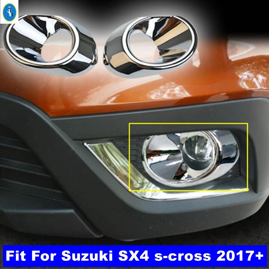 

Front Bumper Head Fog Foglight Lamps Lights Decoration Cover Trim Fit For Suzuki SX4 s-cross 2017 - 2022 Exterior Accessories
