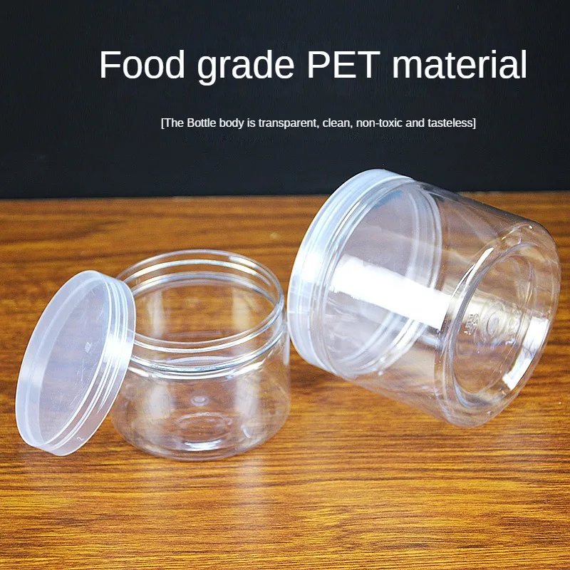 180g 150ml 200g 250ml 300ml 8oz Clear Plastic Round Pet Jar With Screw  aluminum/plastic Cap/lid for Cosmetic food pot Container - AliExpress