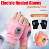 Smart Thermostatic Heated Fingerless Gloves Rechargeable Heated Gloves 360° Warm Gloves Winter Windproof Outdoor Hiking Cycling 1